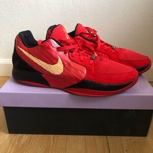 Nike Ja 2 Nightmare basketball Men's Red and Gold Athletic Shoes
